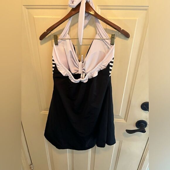 Cocoship Black and white striped swimsuit size 3XL - Picture 7 of 7